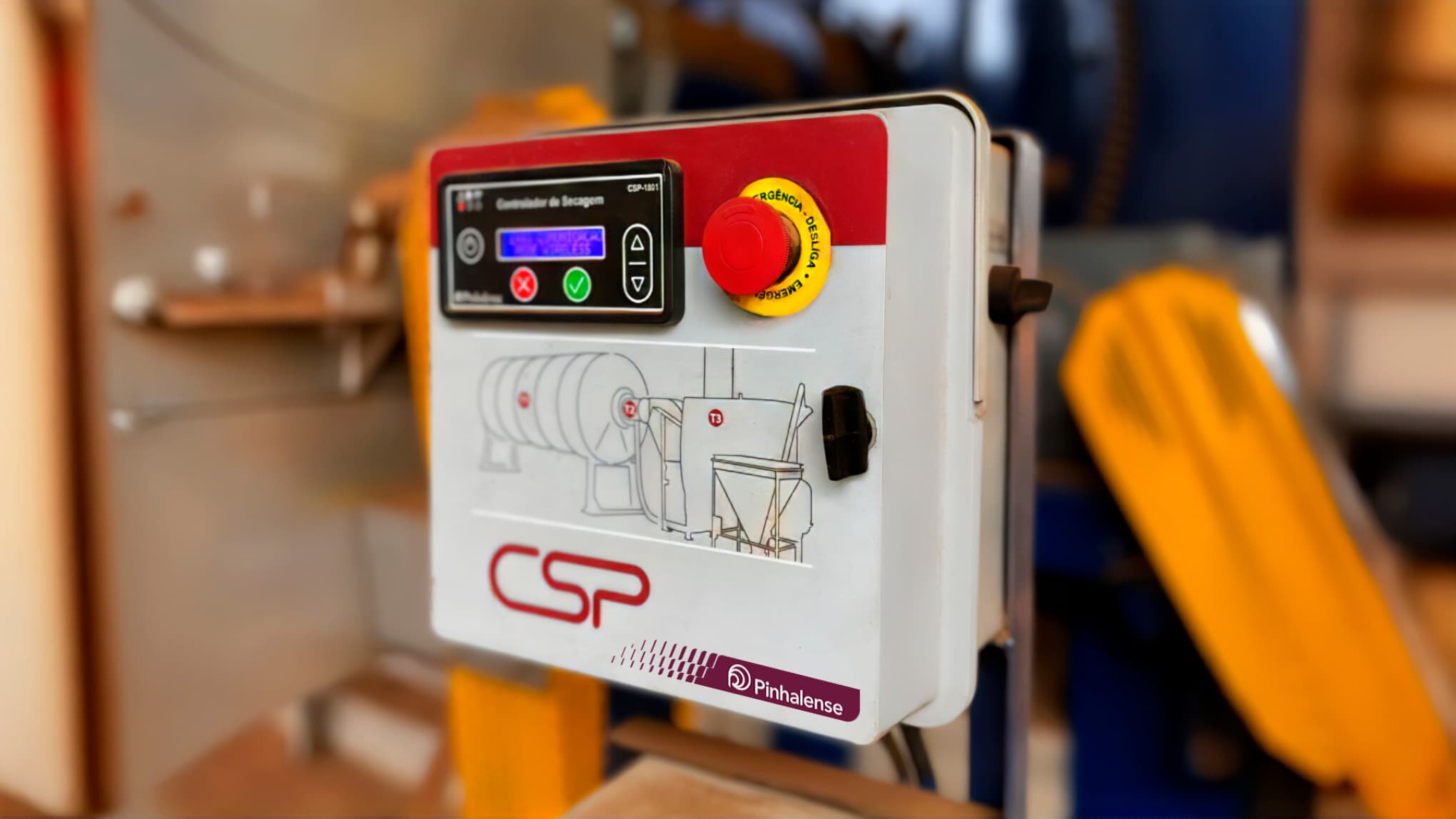 Controlador Digital de Secagem da Pinhalense feito para Secadores Rotativos de café